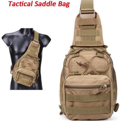 Tactical Nylon Saddle Bag Outdoor Sport Molle Hiking Climbing Shoulder Backpack 5 Colors