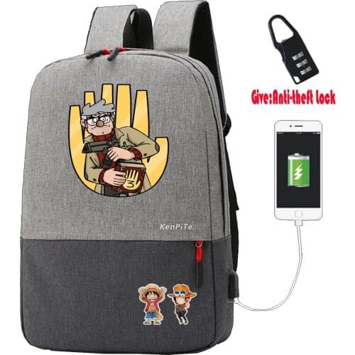 Anime Cartoon Anti-theft USB Charging Backpack Men Women Laptop Travel Shoulder Bag Work Casual Bags student bookbag