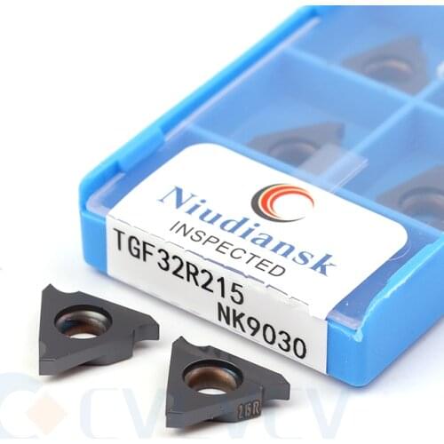 10Pcs TGF32R TGF32L 215/220/230/240/250/260/265/270/275/280 NK9030 CNC Lathe Grooving Tools Triangle cut groove carbide inserts