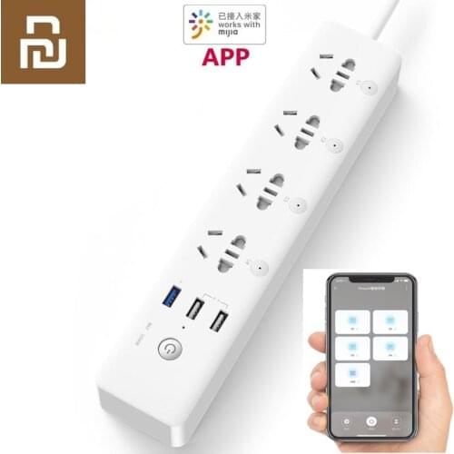 Xiaomi Youpin Gosund Smart Power Strip CP5WIFI version voice control Mijia APP remote control timing switch with 3 USB Charging