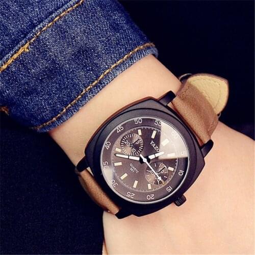 UTHAI BK38 Male And Female Couple Students Square Literary Style Sports Quartz Watch