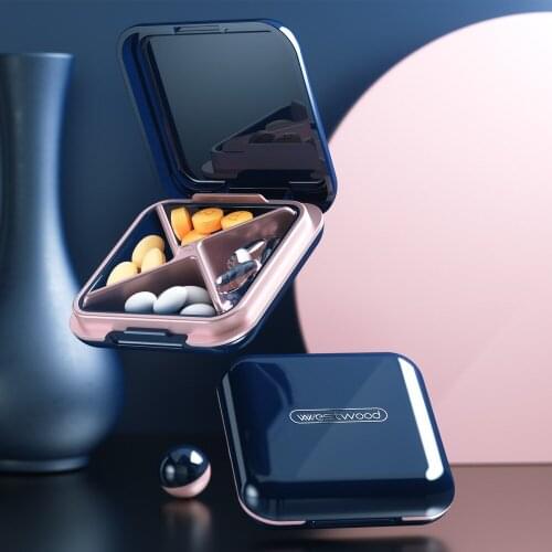 4 Grid Waterproof Medicine Pill Box Case For Storage Travel Pill Case Vitamins Tablets Container Plastic Box Capsules Organizer