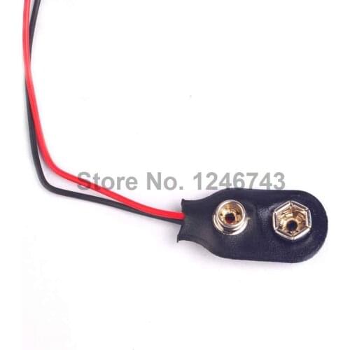20PCS 9V 10cm Battery Snap-on Connector Clip With Wire Holder Cable Leads Cord