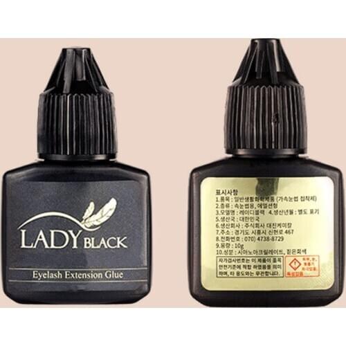 1 Bottle 10ml False Eyelash Extension Glue Lady Black Eyelash Extension Glue Fast Drying Over 6 Weeks Make Up Professional Tools