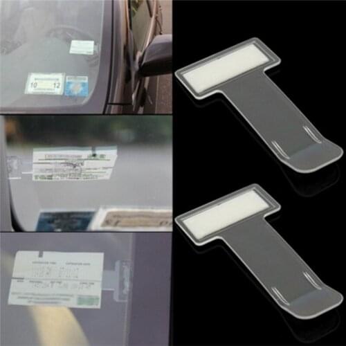 2pcs Car Vehicle Parking Ticket Permit Holder Clip Sticker Windscreen Window Hot
