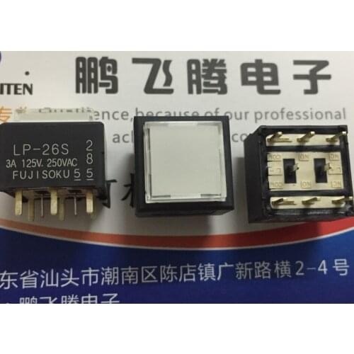 1PCS Japan FUJISOKU LP-26S LP1S-26S-209-Z touch switch 15*15 illuminated panel button red light 8 feet