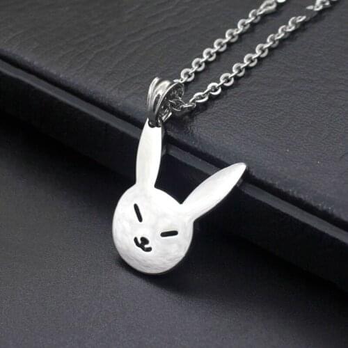 2018 little bunny statement necklace lovely rabbit stainless steel animal pendant women kids jewlery Easter gifts