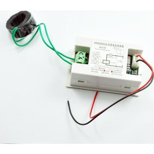 AC 500V 200A 220V 380V 0-200A Led Volt Amp Meter Voltage Meter Current Meter Ampere Panel Meter Digital Voltmeter Ammeter Amp