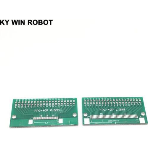 Free Shipping 5 PCS/LOT Double Side 0.5mm 1mm FFC FPC 40P 40 Pin to 2.54mm DIP Moudle PCB Board Adapter Socket Plate