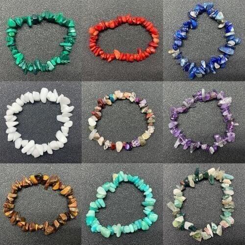 Momiji Bracelets Bangles for Women Irregular Natural Stone Handmade Fashion Jewelry Tigereye Moonstone Crystal Charm Bracelet