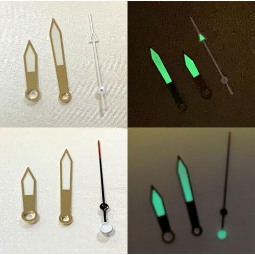 Watch hands gold white oil filled green luminous assembly NH35, NH36 automatic mechanical movement A1