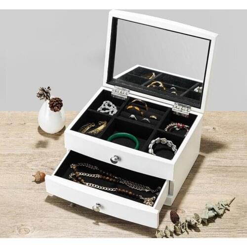 Wooden Chinese Multilayer Jewelry Box Storage Box Earring Ring Ring Brooch Collection Box Jewelry Box Jewelry Box MSSH040