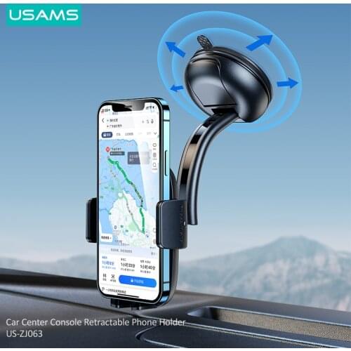 USAMS Stable Gray Stickup Car Center Console Phone Holder For 4.7-7 Inch iPhone Xiaomi Huawei Xiaomi Hornor Car Bracket Stand
