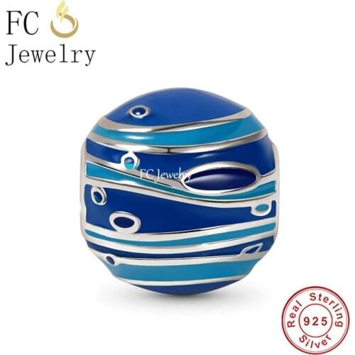 FC Jewelry Fit Original Charm Bracelet Real 925 Sterling Silver Neptune Space Planet Bead For Making Women Berloque 2021