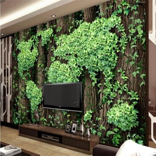 Beibehang Custom Photo Wallpaper Mural Sticker Creative World Map Vine 3D Living Room Sofa TV Background Wall papel de parede