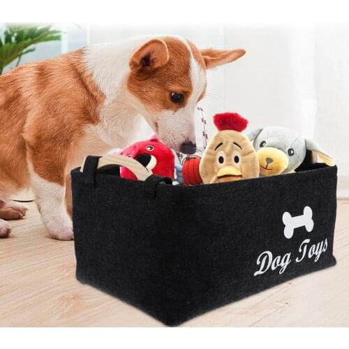 Pet Dog Toy Storage Basket For Organizing Pet Toys Blankets Leashes And Food For Pet Supplies