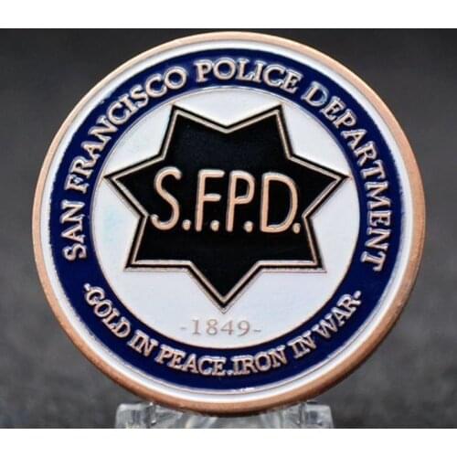 Saint Michael San Francisco Police Department Metal Badge Commemorative Collectible Coin Gift Challenge Coin