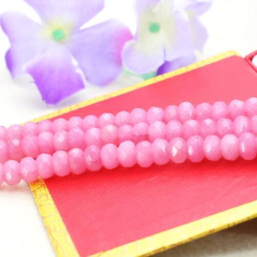Fashion 5x8mm faceted pink chalcedony abacus shaped loose beads 15" hot sale beautiful DIY women jewelry making
