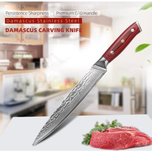 NANHAIONE 8 Inch Meat Cleaver 67 Layers Damascus Steel Knife Sharp Kitchen Knife Stainless Steel Cooking Knife Kitchen CL125