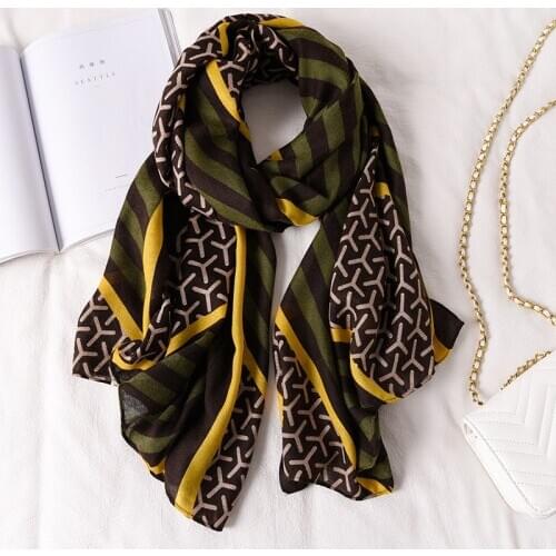 New Women Spring Scarf Cotton Hijab Shawls Print Beach Wraps Headband Foulard Pashmina Bufanda Femme Sjaal