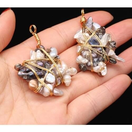 New Style Natural Freshwater Pearl Irregular Winding Pendant For Jewelry Making DIY Necklace Bracelet Accessory