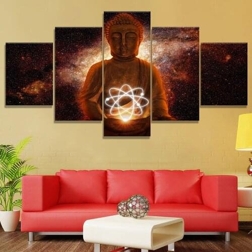 Framed 5 Piece HD Print Large Fiery Lava Poster Cuadros Landscape Canvas Wall Art Home Decor For Living Room Canvas Painting