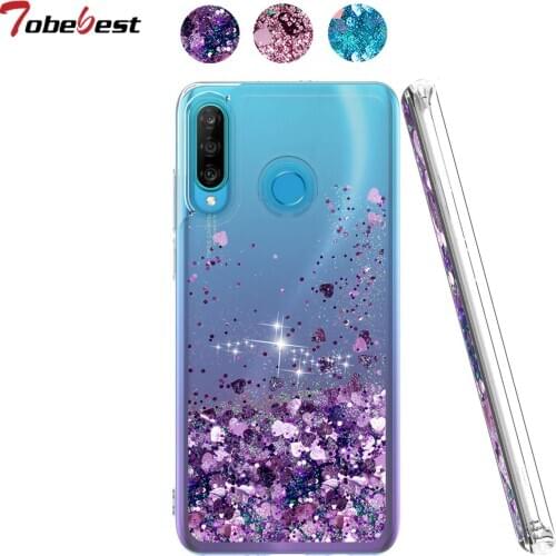 Fashion Liquid Glitter Silicone Case For Huawei P40 P30 P20 Lite P10 P9 Lite Nova 8 7 6 5 5i Pro 4 3 SE Dynamic Liquid Cover