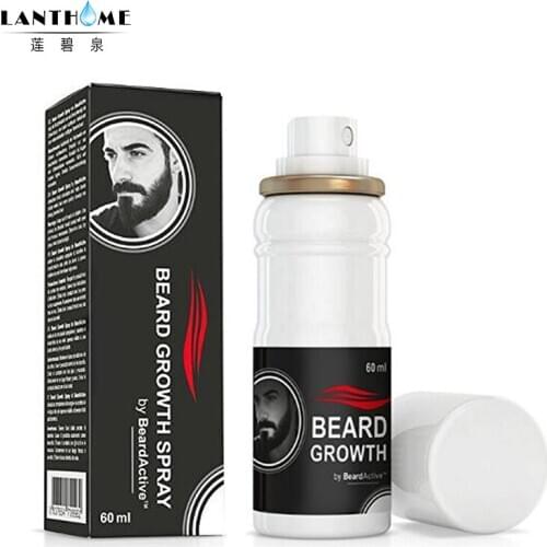 2pcs 60ml Men Beard Growth Spray Sexy Beard Care oil Beard Rapid Growth Eyebrow Nourishing Facial Hair Grower Hair Growth Liquid