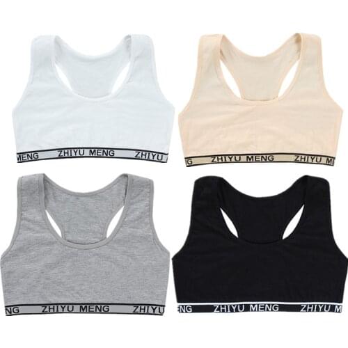 Girl Training Soft Brassiere Sport Bras Children Topic for Teenagers Vest 8-14Years