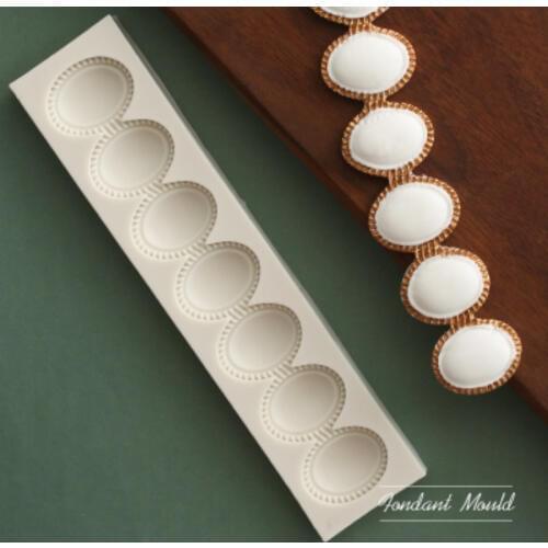 Vintage Gemstone Strip Mould Silicone Mold Fondant Cake Decorating Tool Gumpaste Sugarcraft Chocolate Forms Bakeware