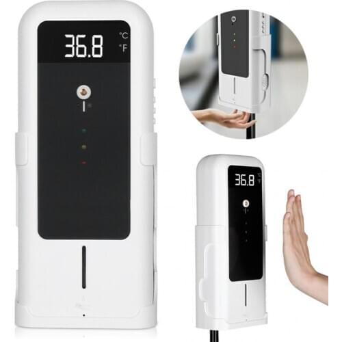 High quantity wall amounted hand sanitizer gel Liquid automatic soap dispenser with auto detection temperature scanner