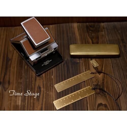 Travelers' notebook brass ruler bookmark letter a scale digital midori hobo