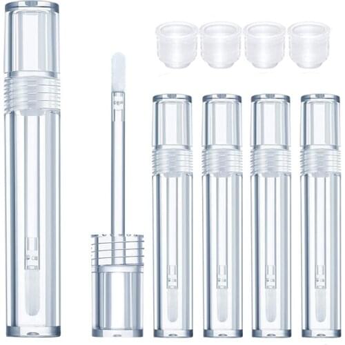 10-100pcs Empty Lip Gloss Tube 5ml Clear Lip Balm Bottles Refillable Lipstick Container Eyelash Growth Liquid Cosmetic Container