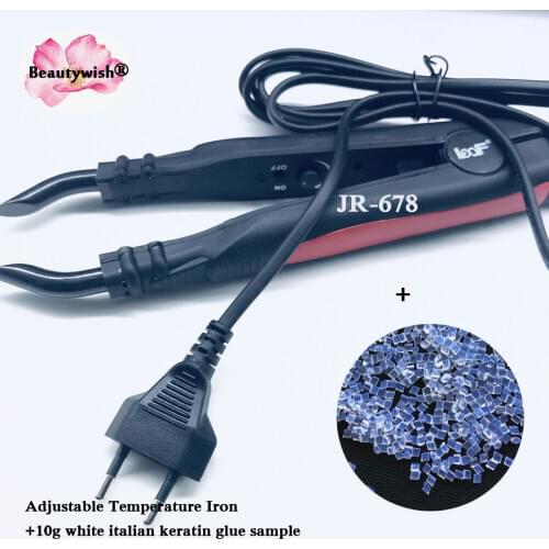 10g italian keratin glue With 1pc Adjust-Temp Hair Extension Fusion Connector Red and black Hair Extension Fusion Iron