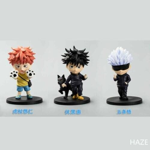3pcs/set Anime Jujutsu Kaisen Gojo Satoru Itadori Yuji PVC Figure Model Toy No Box