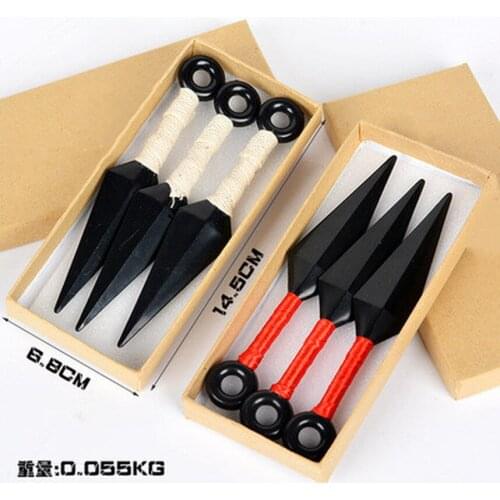 3pcs/set Anime Konoha Ninja Kakashi Cosplay Prop Kunai Knives Weapons Armor Kid Adult Throwing Darts Accessories