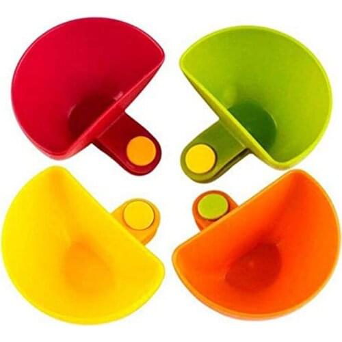 40# 1pcs Assorted Seasoning Sugar Salad Tomato Paste Sauce Dishes Kitchen Clip Bowl Dip Small Clip Seasoning Dish