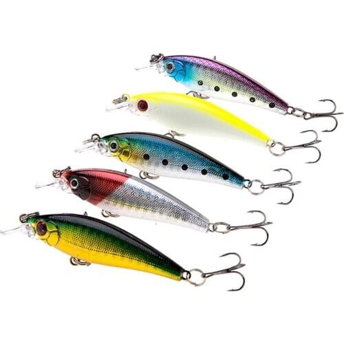 7.5cm 6.7g Simulation 3D Eyes Fishing Lures Bait Wobbler Crankbait with Hook