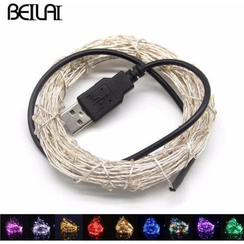 Светодиодные гирлянды с прозрачным проводом BEILAI China At AliExpress