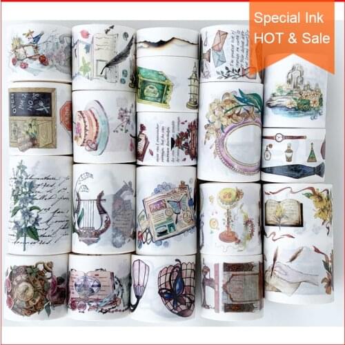 Free shipping,Special ink washi tape,69850,DIY craft masking tape,Scrapbook Diary gift,Many Coupons & Vintag patterns.HOT & SALE