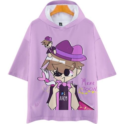 BSLNXNMA Minitoon 3D Hoodie T-shirts Men Harajuku Summer Oversized T Shirt Men Short Sleeve Tees
