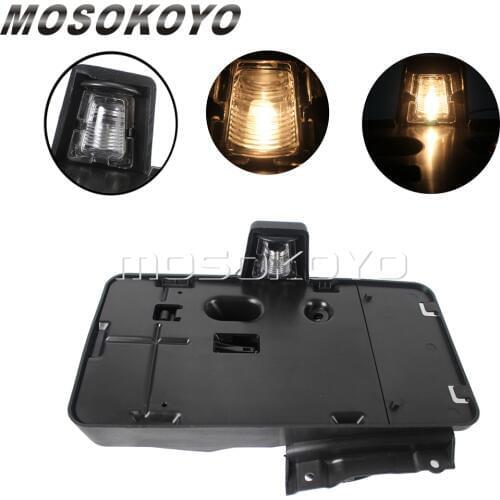 For Jeep Wrangler 2007-2011 Black Rear License Number Plate Bracket Holder w/ Light 2012 2013 2014 2015 2016 2017 2018