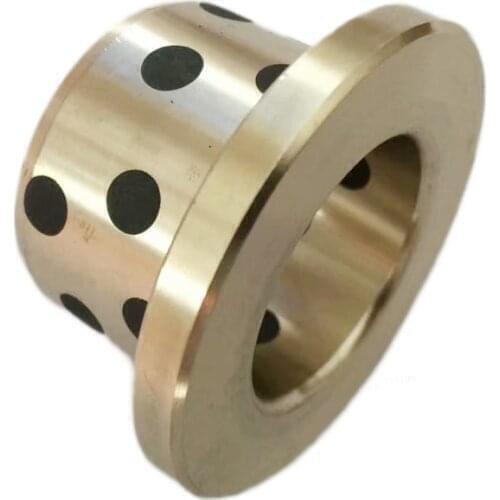 JFB 80*100*50 80*100*60 80*100*80 80*100*100 90*110*80 90*110*60 90*110*50 Flanged Bronze Impregnated Graphite Oilless Bushing