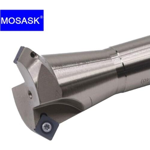 MOSASK Chamfer Mill Tool 45 Degree SDMB Carbide Inserts SD Holder 12 20 mm Metalworking CNC Milling Chamfering Cutter