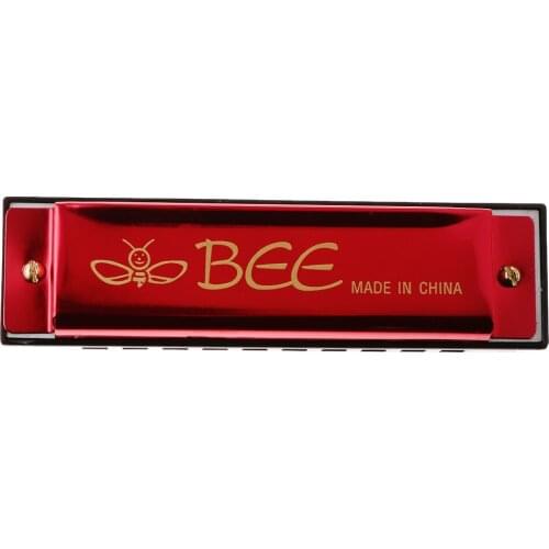 10 Holes Blues Harmonica C Key Mouth Organ Musical Instrument for Students Performance Competition