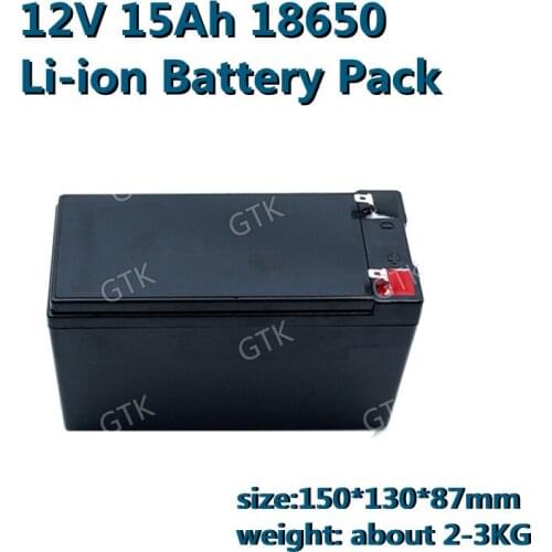 GTK Waterproof 12V 15Ah Lithium Ion Battery Pack 4S 18650 Li-ion Cylindrical Cell For Agriculcutre Sprayer Electric Toys RC car