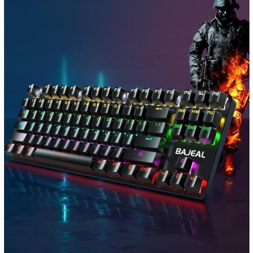 K200 2-color 87-key Blue Axis Mechanical Keyboard Usb Wired Computer Gaming Keyboard with Cool Backlight For Desktop PC Gamer