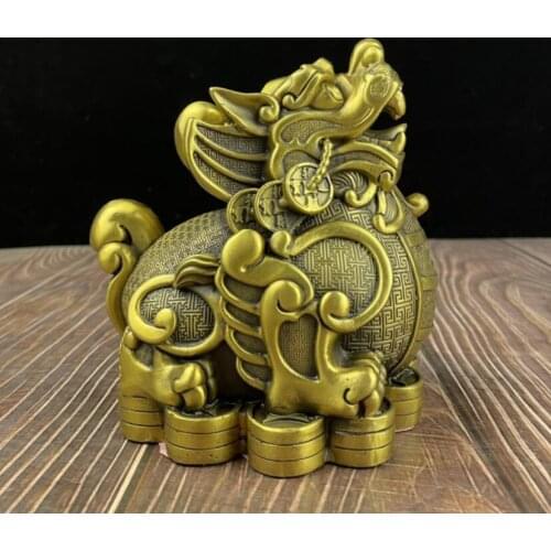 China seiko brass fly Days mythical wild animal crafts statue