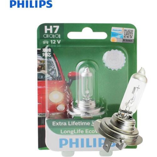 Philips LongLife Eco Vision H7 12V 55W PX26d 12972LLECOB1 Car Halogen Headlight Auto Bulb Fog Lamp OEM Higher Lifetime ,1X