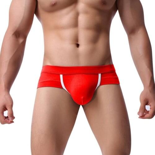 Brand New Underwear Men Brief Mens Briefs Sexy Ropa Fashion Modal Solid Cueca Masculina Sexy U Convex Size M-2XL